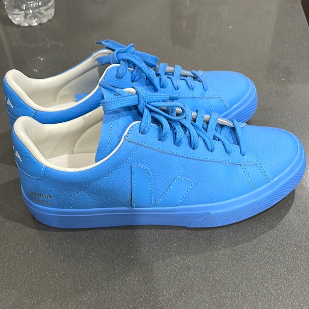 Worn once Veja Mansur Gavriel collaboration blue sneakers